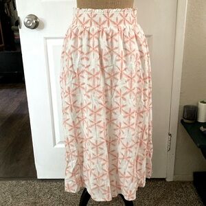 LOFT Linen Mid Length Skirt